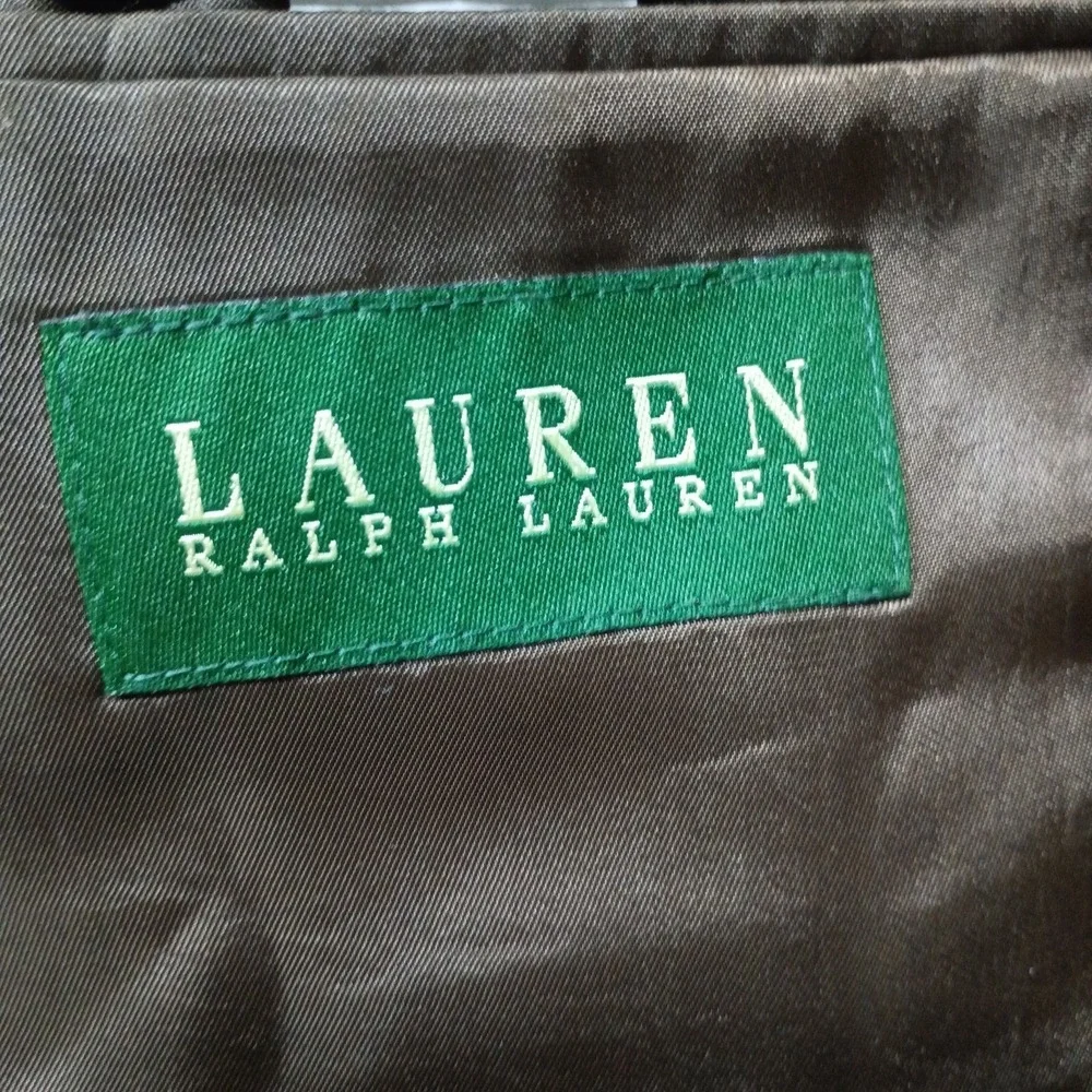 Lauren Ralph Lauren Suit, Men 40x28 Brown Pinstripe 2-Piece Blazer Trousers